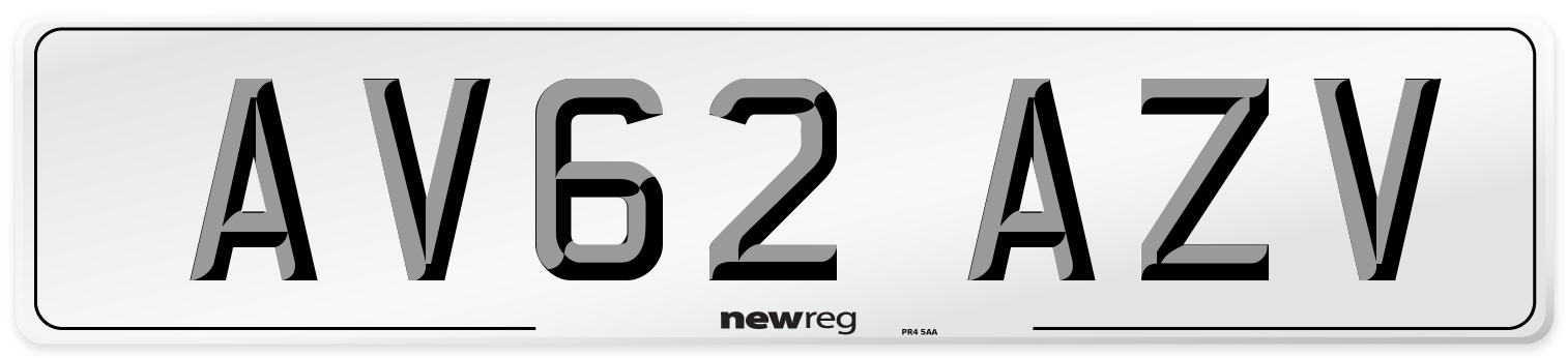 AV62 AZV Number Plate from New Reg